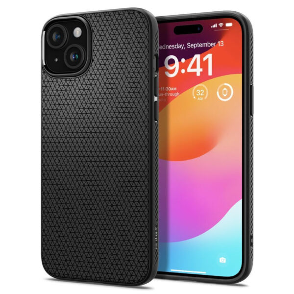 SPIGEN LIQUID AIR IPHONE 15 black backcover