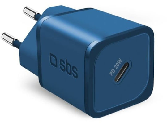 SBS TRAVEL CHARGER PD 20W blue