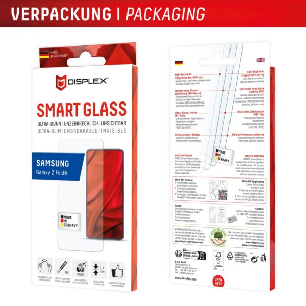 Displex Smart Glass 2D Easy -On Samsung Z FOLD 6