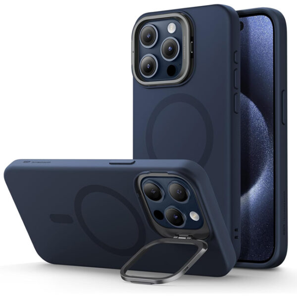 ESR Cloud with Strsh Stand Halolock Magsafe Dark Blue Iphone 15 Pro Max