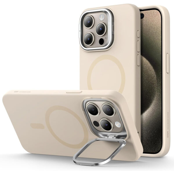 ESR Cloud with Strsh Stand Halolock Magsafe Light Tan Iphone 15 Pro Max