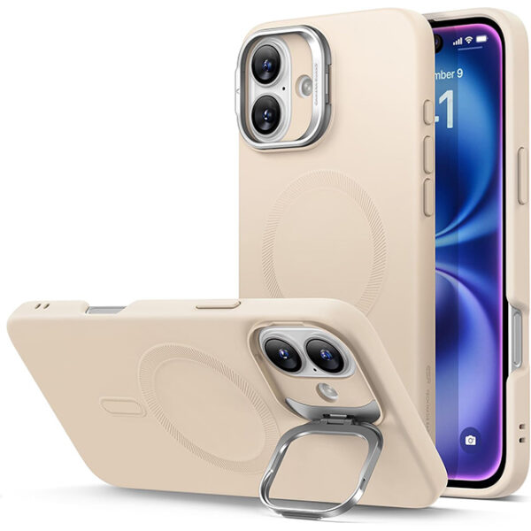 ESR Cloud with Strsh Stand Halolock Magsafe Light Tan Iphone 16